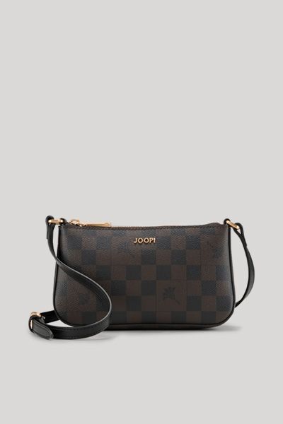 JOOP! Cortina Piazza Eunike dunkelbraune karierte Schultertasche