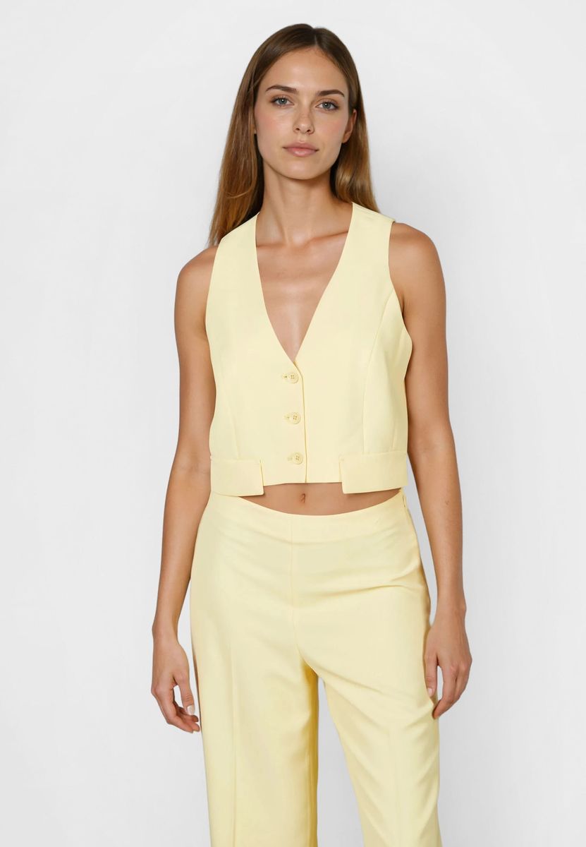 Weste aus weich fallendem Stoff