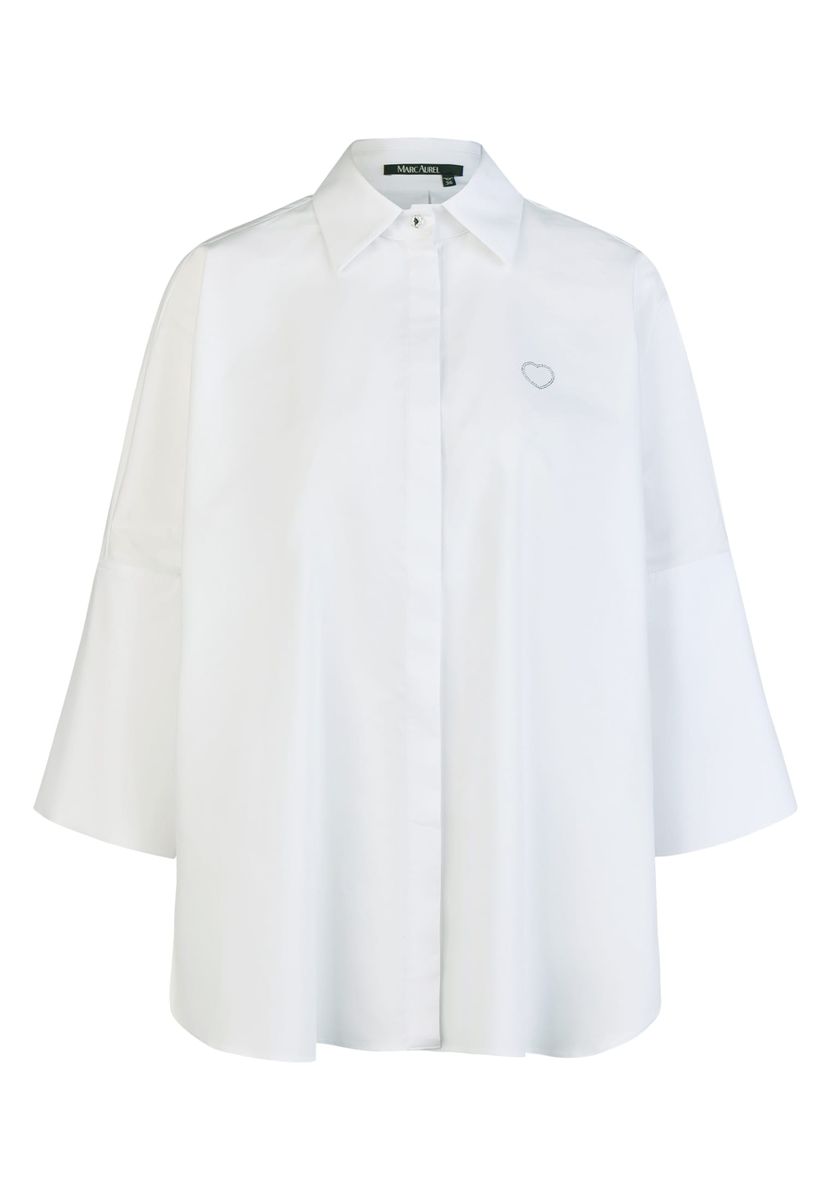 Oversize Hemd mit Logostrassdetail