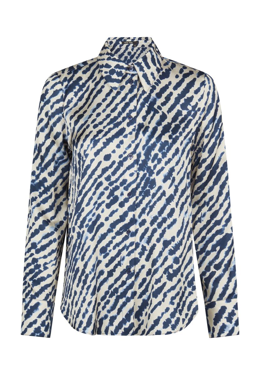 Hemdbluse mit Aquarellprint