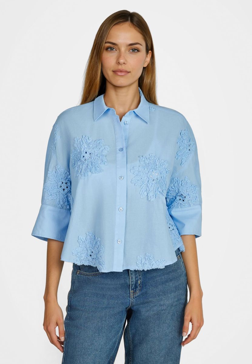 Bestickte Hemdbluse