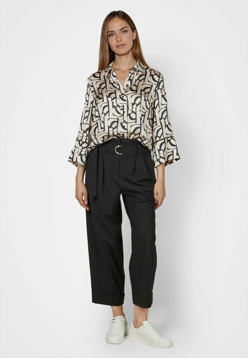 Bluse mit grafischem Print
