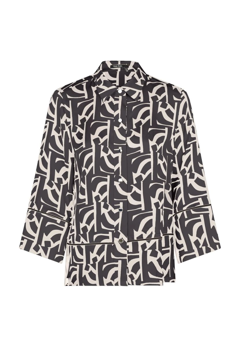 Bluse mit grafischem Print