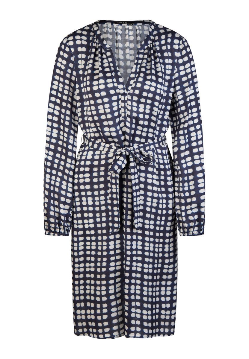 Kleid mit abstraktem Punktedruck