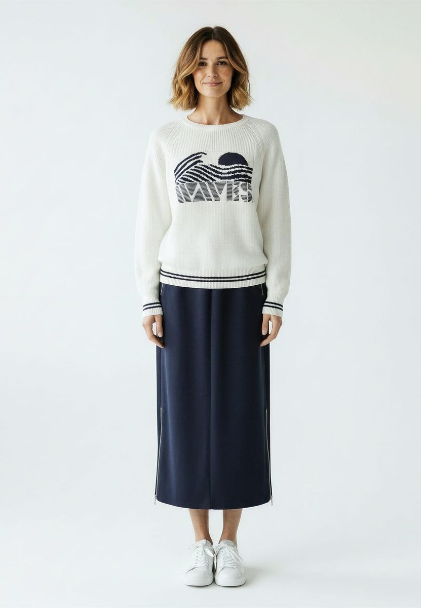 Pullover mit Wave-Intarsie