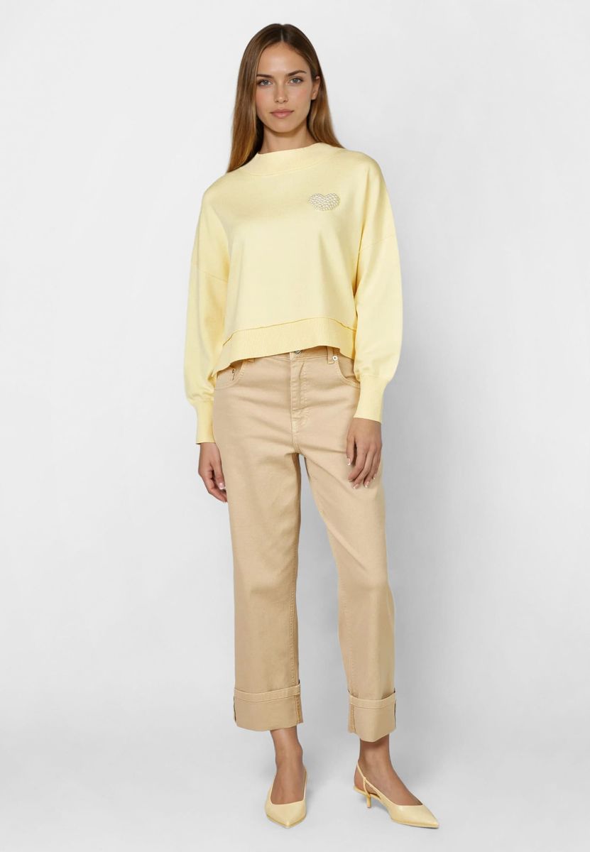 Pullover mit Perlen-Herz