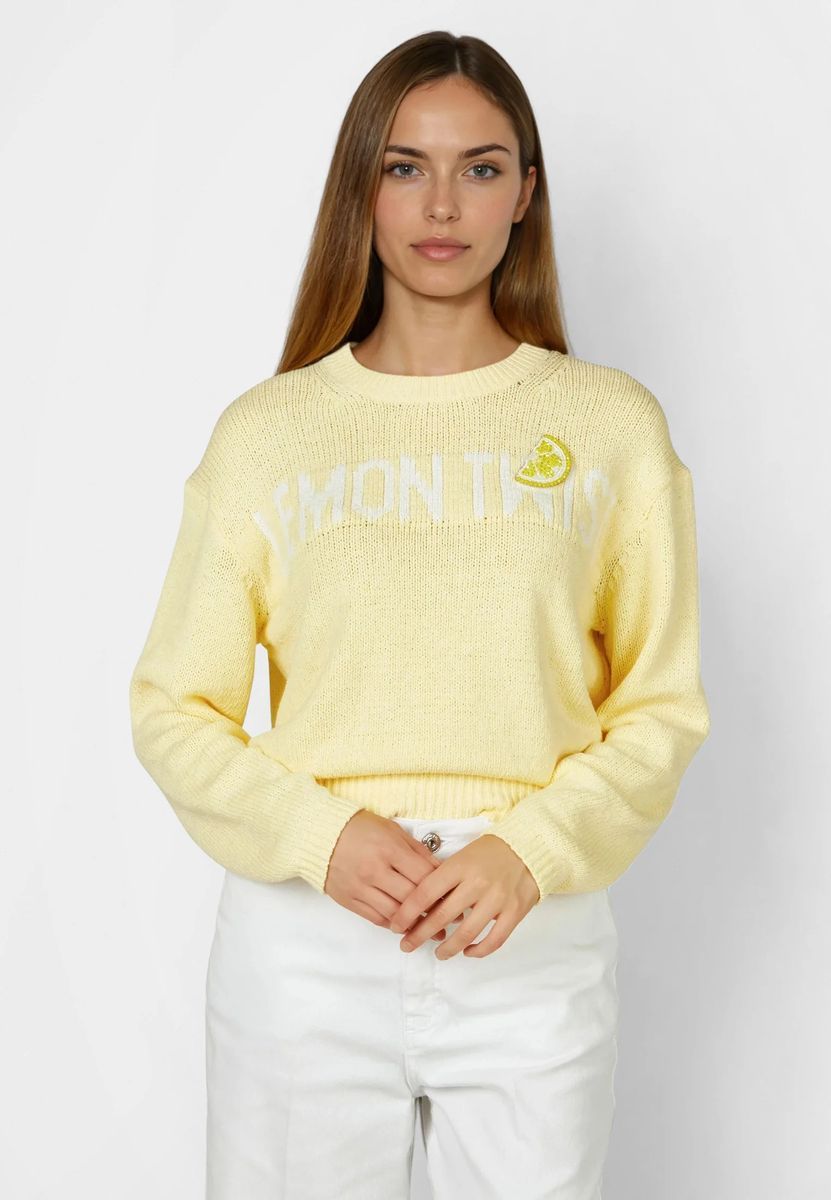 Pullover mit Zitronen Badge