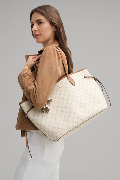 JOOP! Cortina Lara Shopper Tasche Offwhite Kornblume Logo Details