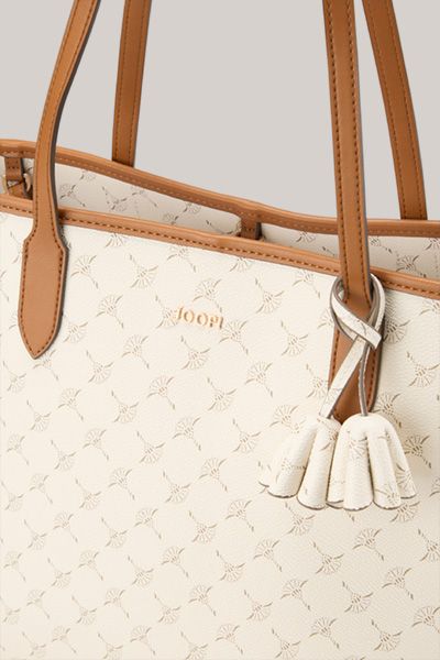 JOOP! Cortina Lara Shopper Tasche Offwhite Kornblume Logo Details