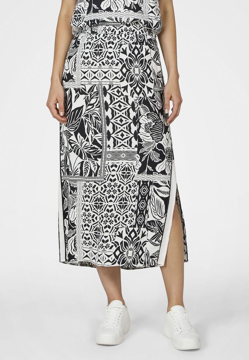 Rock mit Patchwork-Print