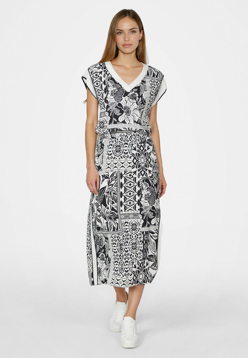 Rock mit Patchwork-Print