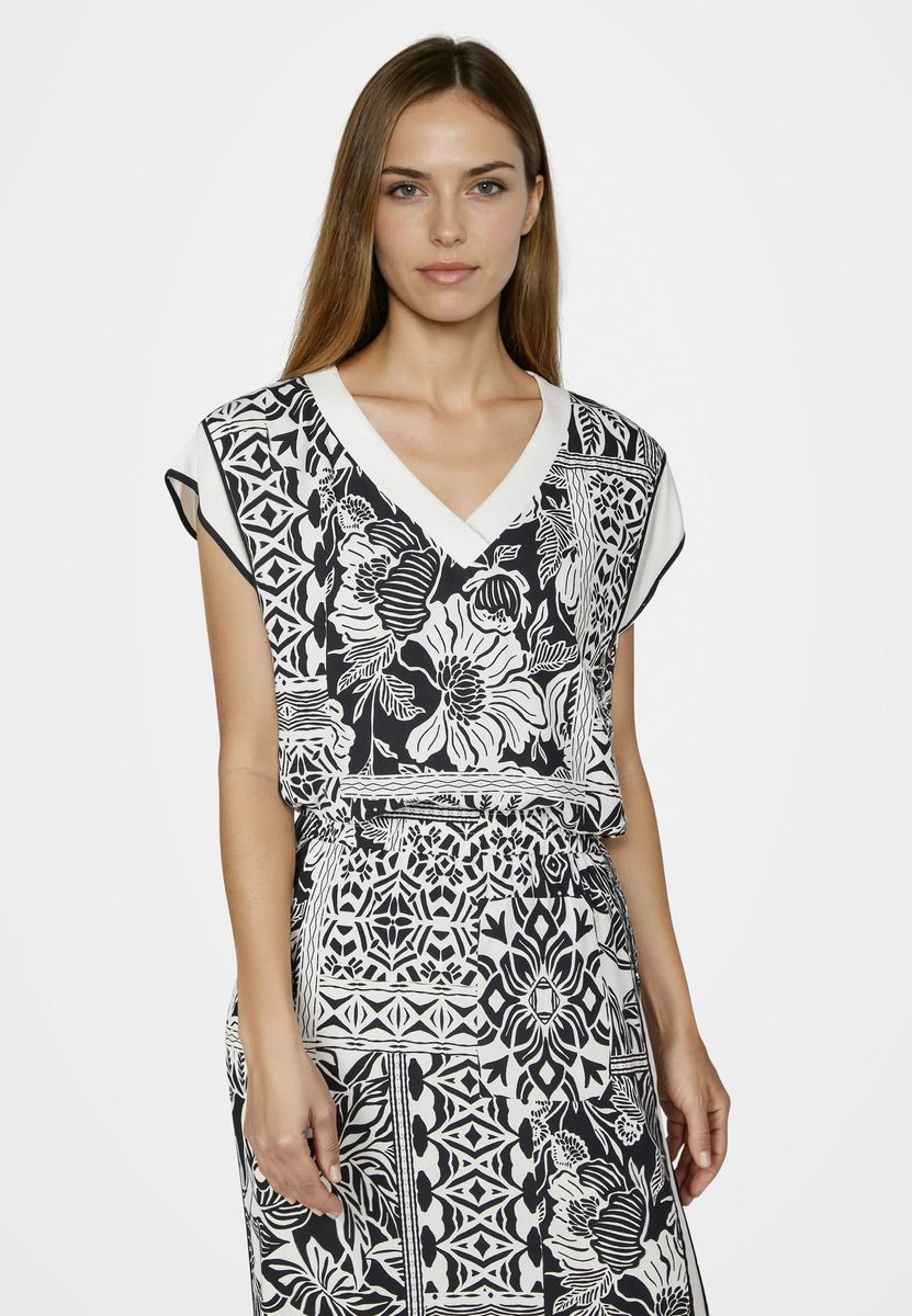 Top mit Patchwork-Print