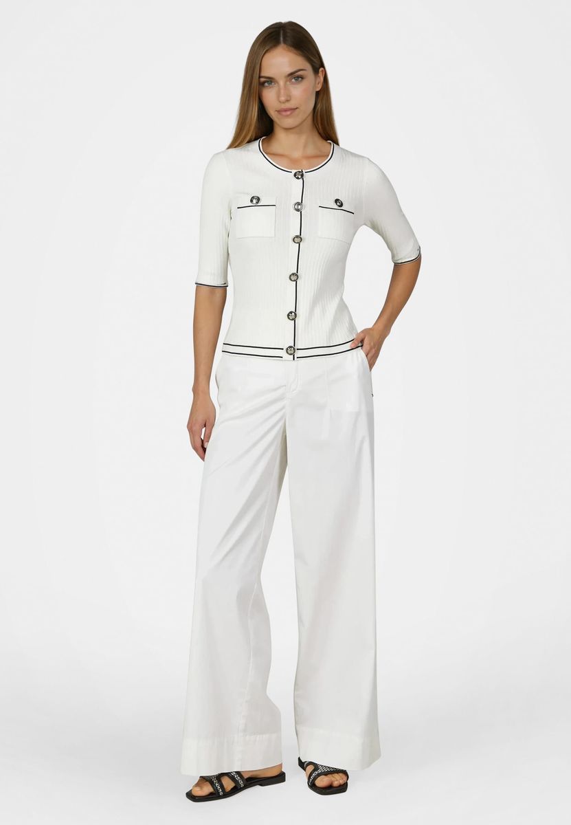 Baumwollhose mit weitem Bein