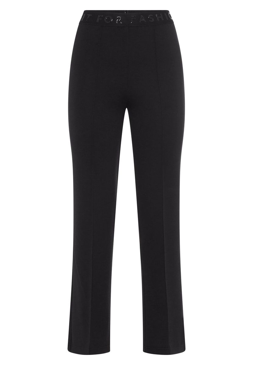 Flared Hose aus strukturiertem Jersey