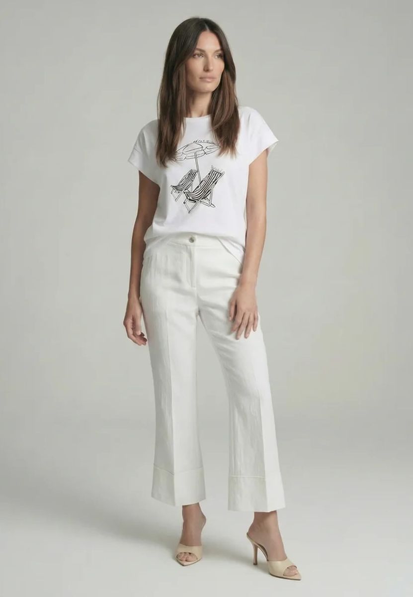 Flared Hose aus Lyocell Twill