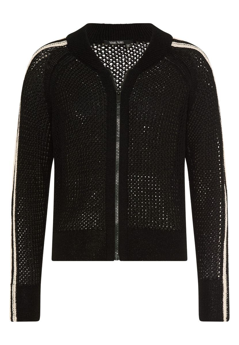 Strickjacke aus Netz-Struktur
