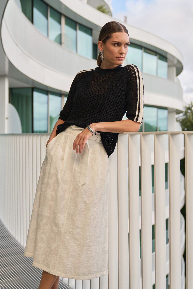 Pullover aus Netz-Struktur