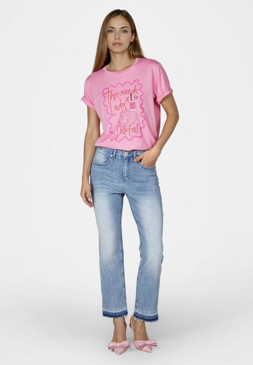 Verkürzte Flared Jeans