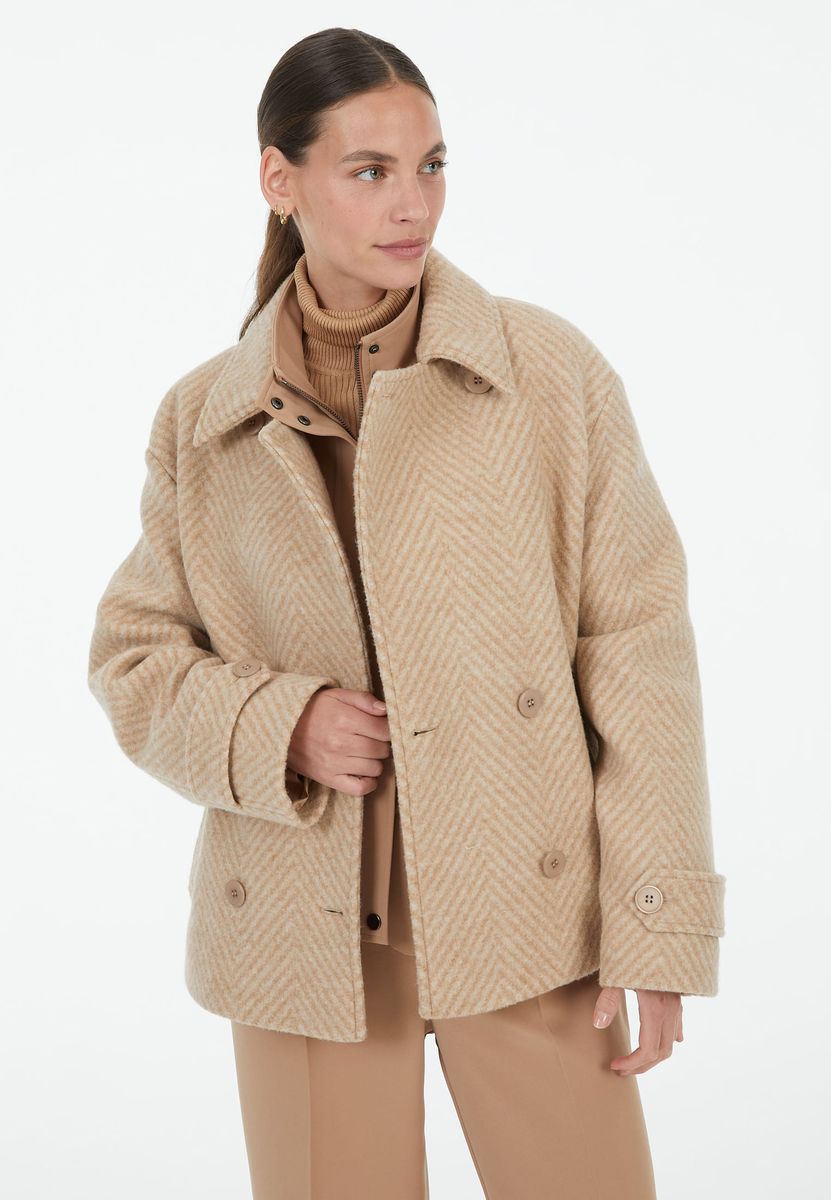 Cabanjacke mit Fischgratmuster