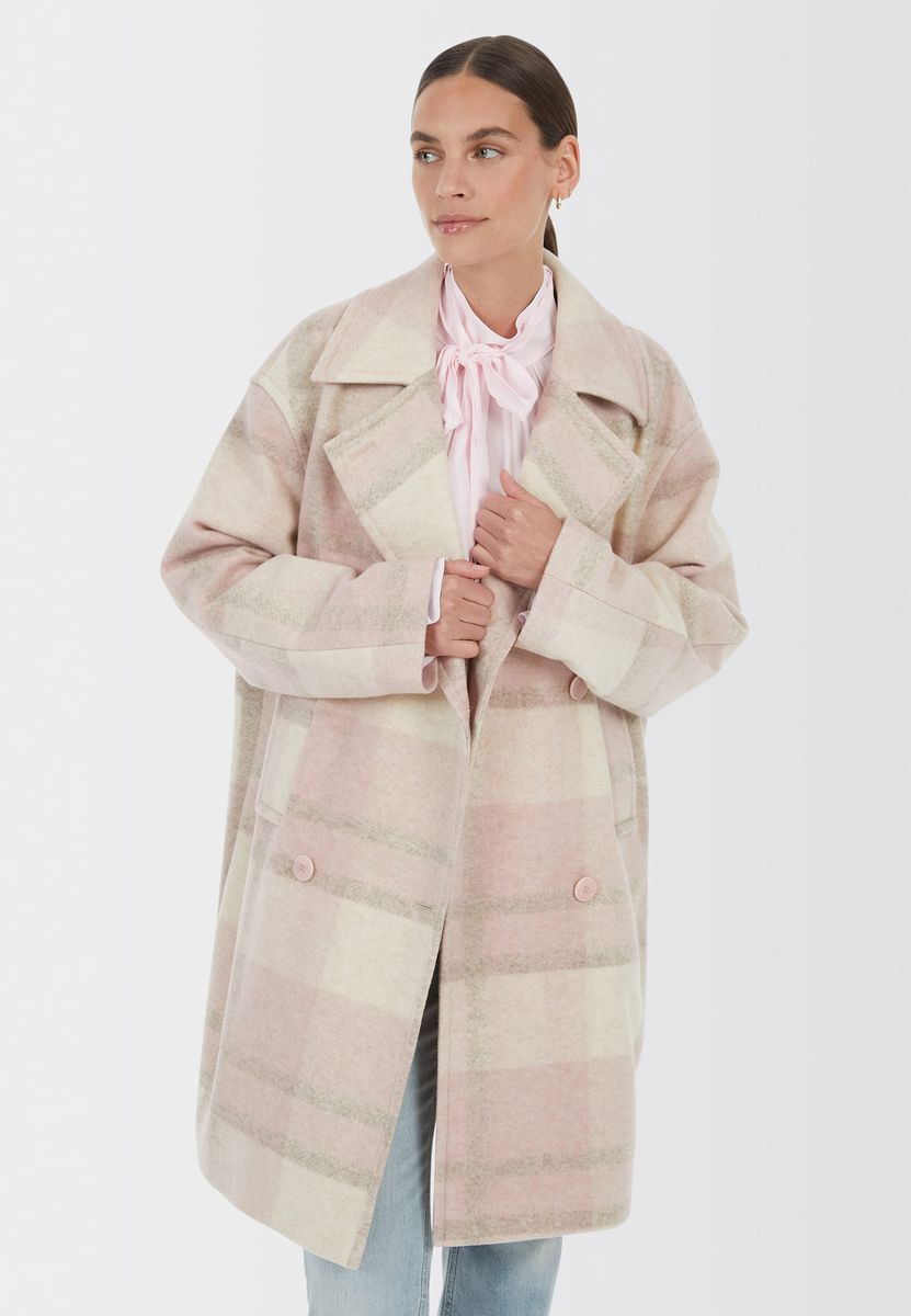 Mantel mit großem Karomuster