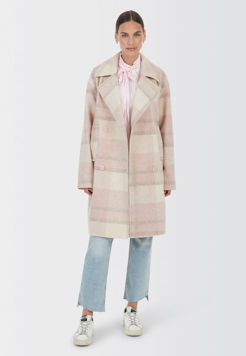 Mantel mit großem Karomuster