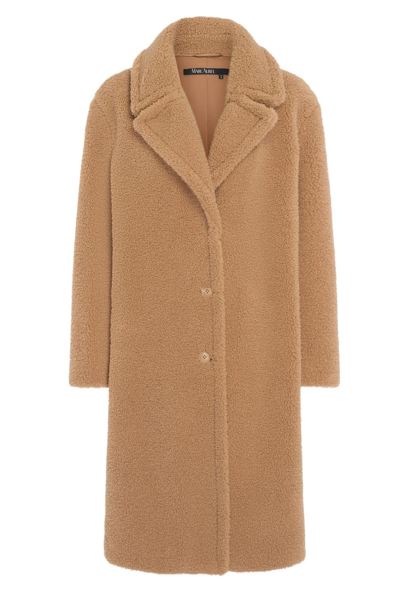 Mantel in Teddy-Optik