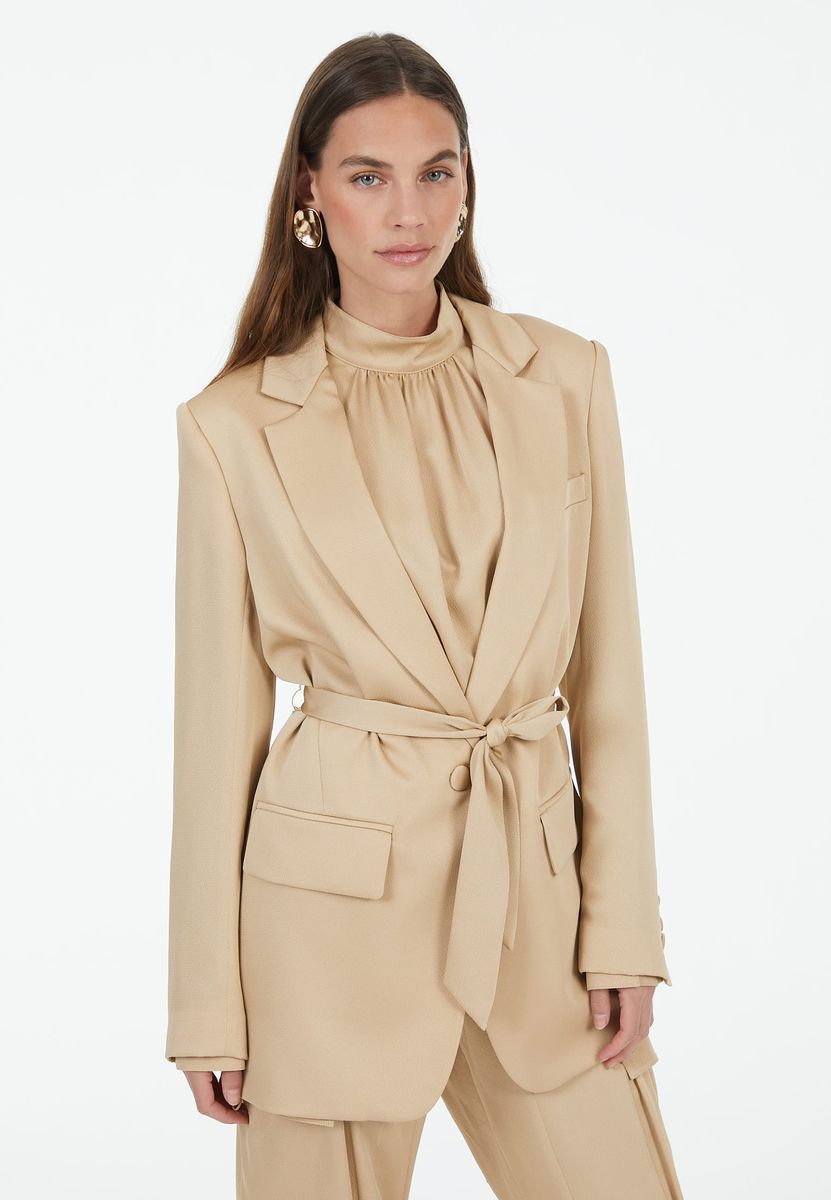 Blazer aus mattem Satin