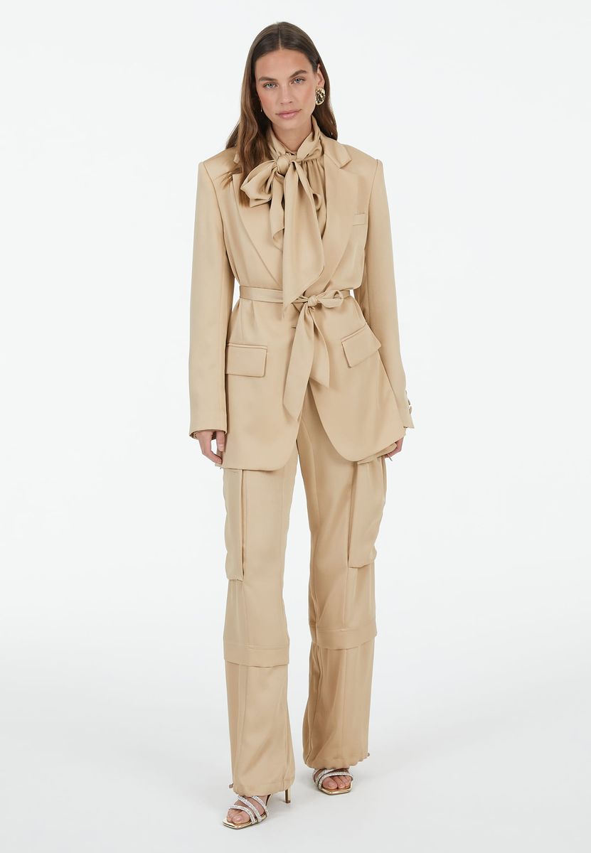 Blazer aus mattem Satin