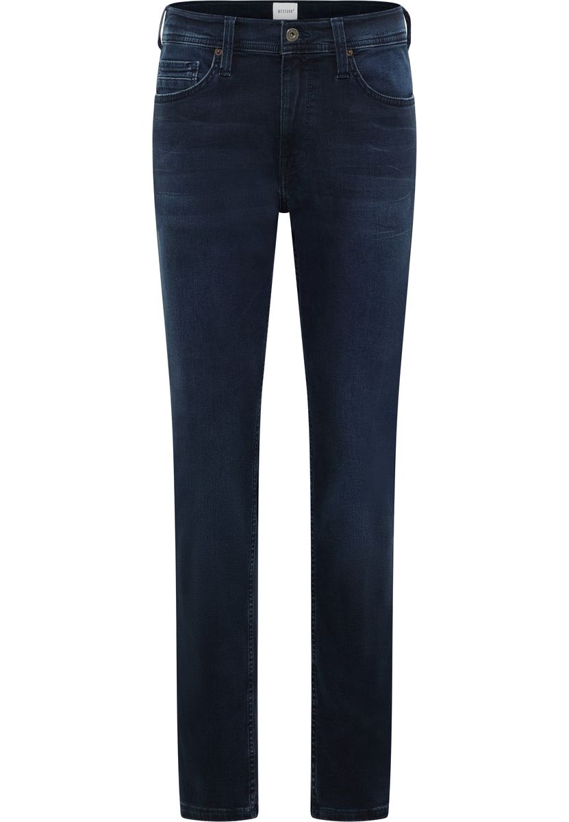 Schmal geschnittene Jeans mit dunkler Waschung