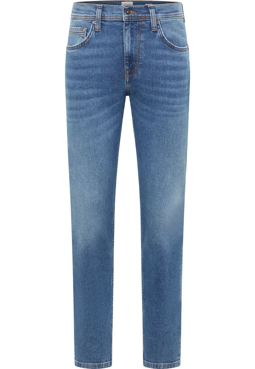 Schmal geschnittene Jeans mit dunkler Waschung