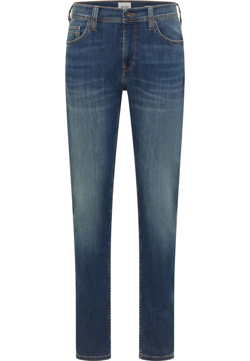 Schmal geschnittene Jeans mit dunkler Waschung
