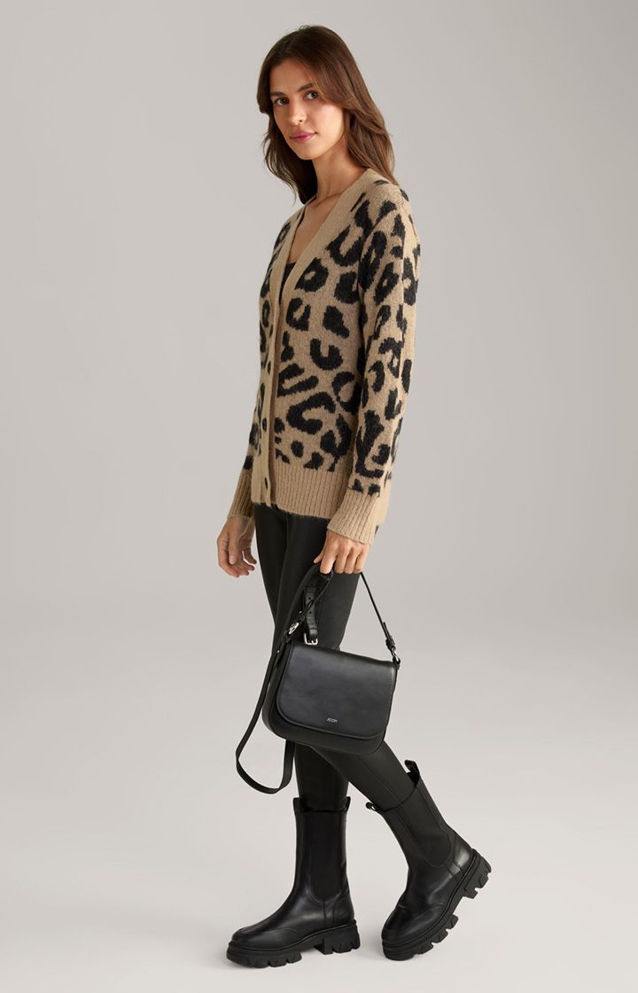 JOOP! Sofisticato Esmera schwarze Umhängetasche aus Leder