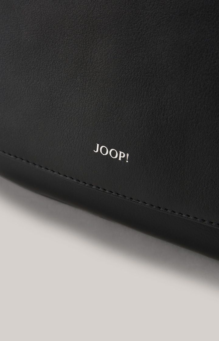 JOOP! Sofisticato Esmera schwarze Umhängetasche aus Leder