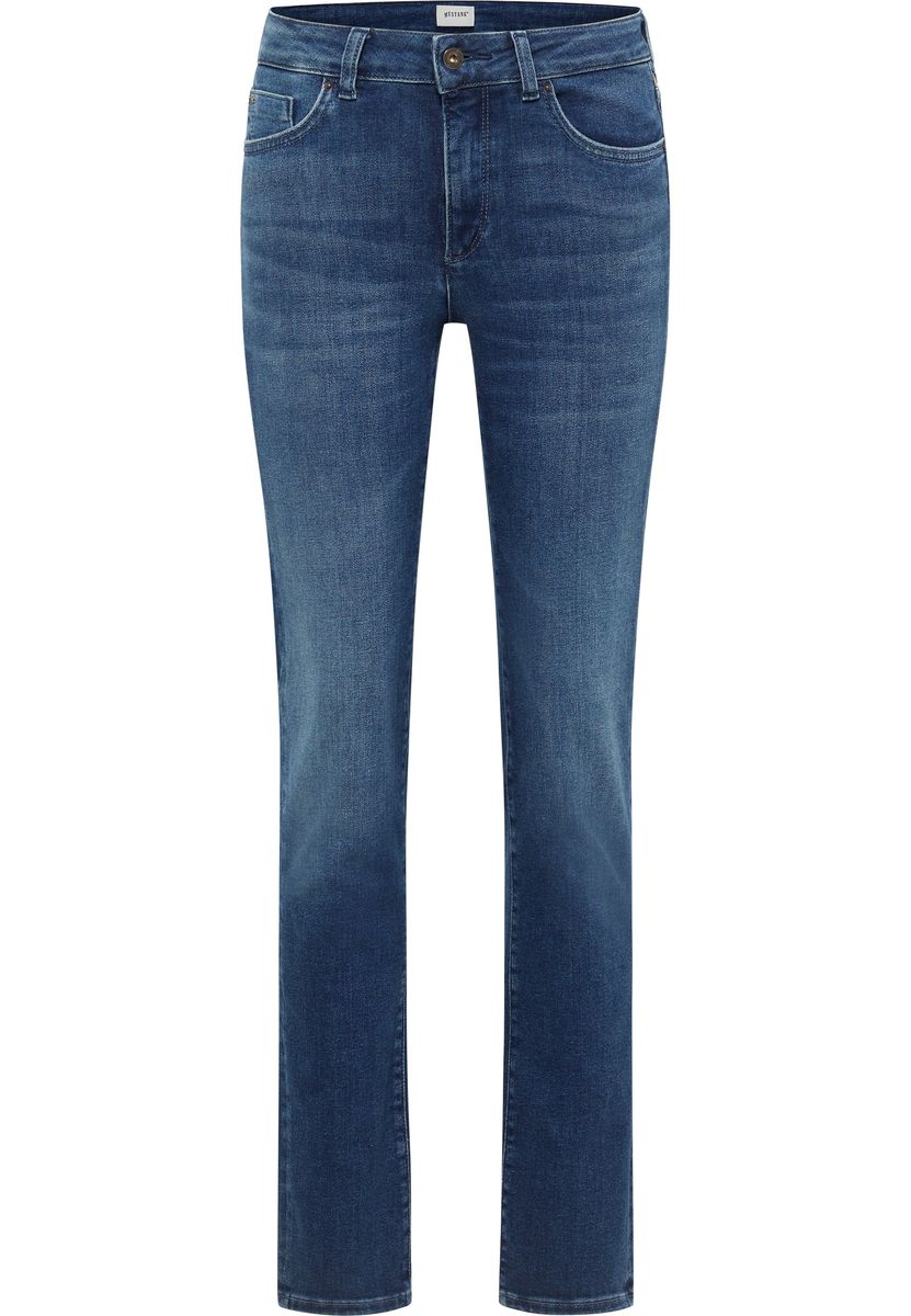 Schmal geschnittene Jeans mit mittlerer Waschung