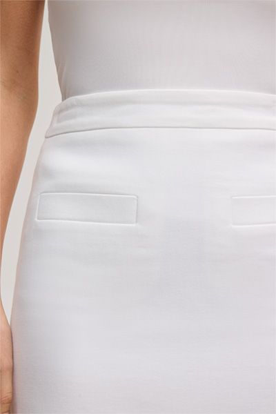 Pure Apparel Weißer Crêpe Double Weave Bleistiftrock Bio-Baumwolle