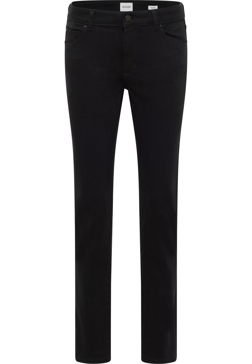 Lässige schmale schwarze Stretchjeans