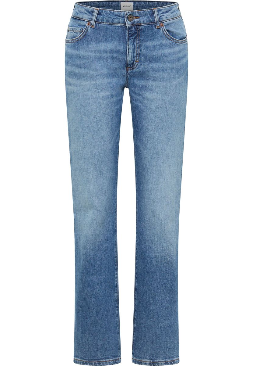 Lässige Damenjeans mit geradem Bein