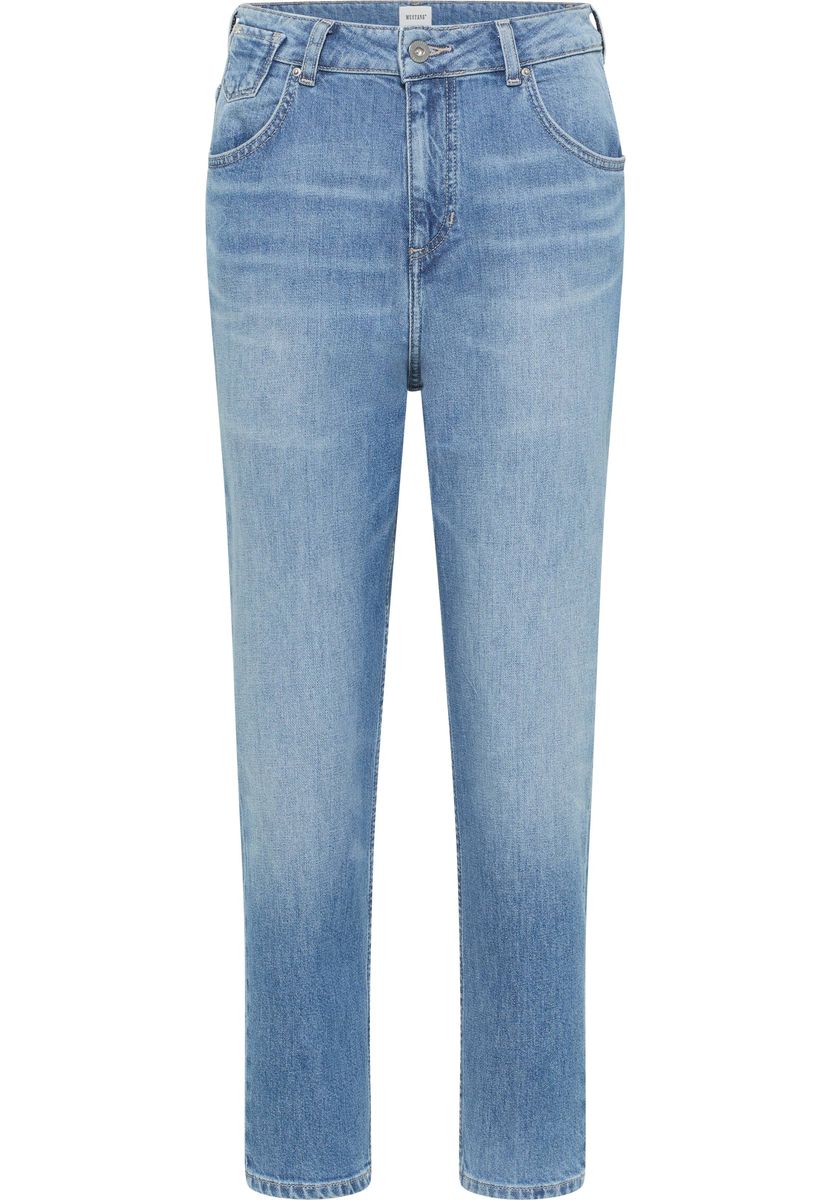 Jeans mit schmal zulaufendem Bein in heller Waschung