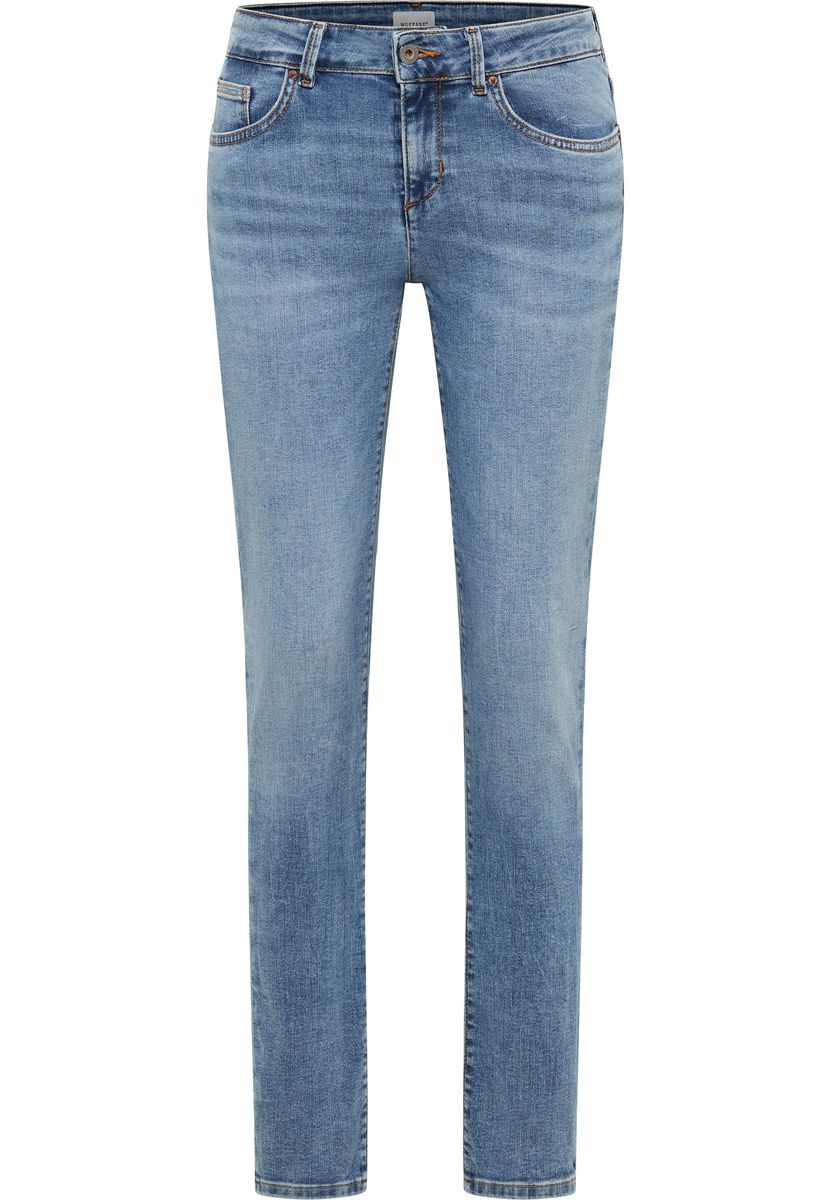 Hell gewaschene Slim-Fit-Jeans