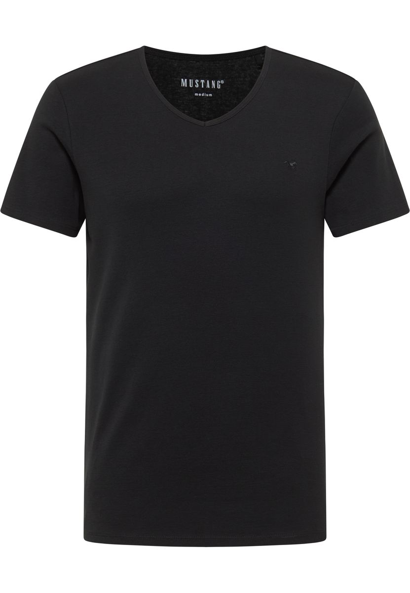 Klassisches V-Ausschnitt Baumwoll-T-Shirt