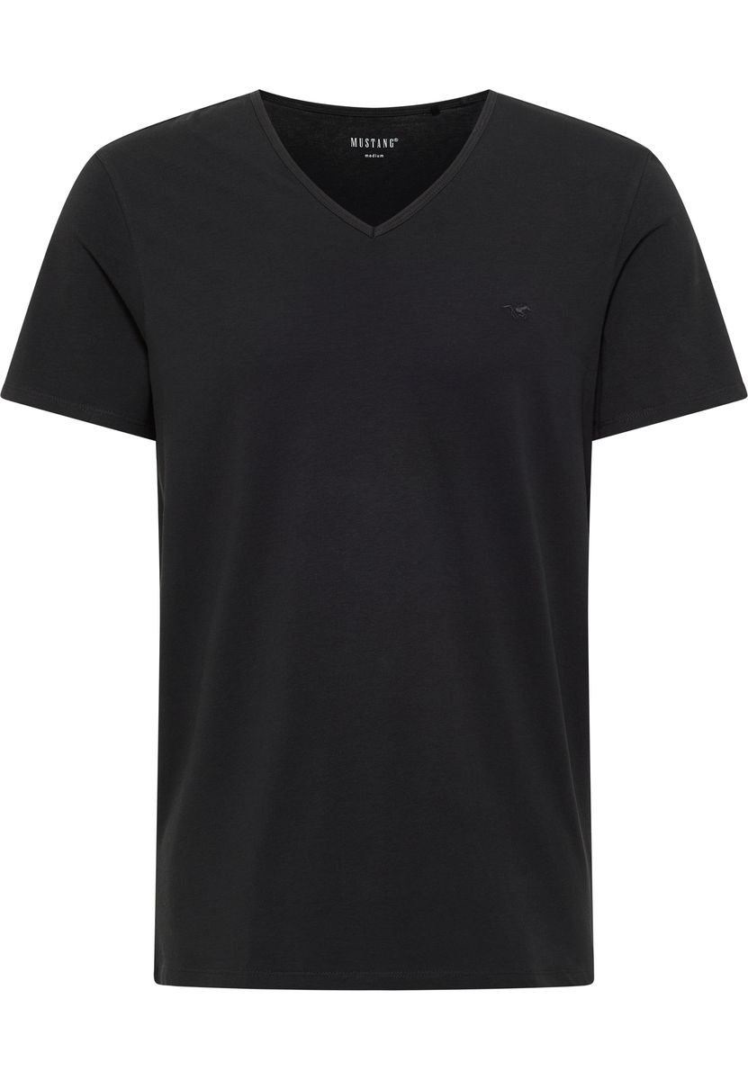 Klassisches V-Ausschnitt Baumwoll-T-Shirt