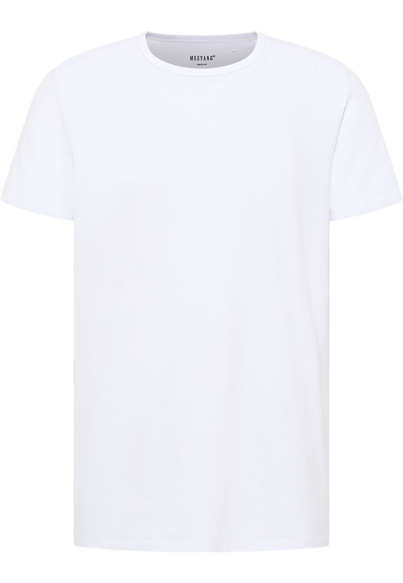 Klassisches einfarbiges Baumwoll-Rundhals-T-Shirt