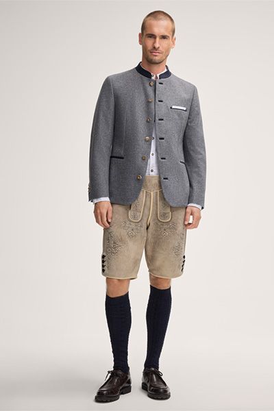 Windsor x CocoVero Traditionelle Lederhose mit Stickerei in Braun
