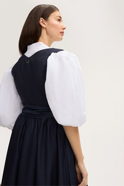 windsor x CocoVero Bluse Katharina in Weiß mit Puffärmeln