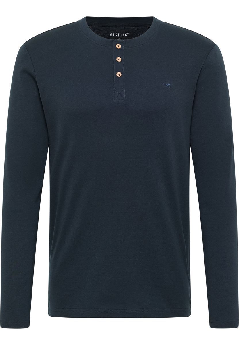 Klassisches Henley Langarmshirt