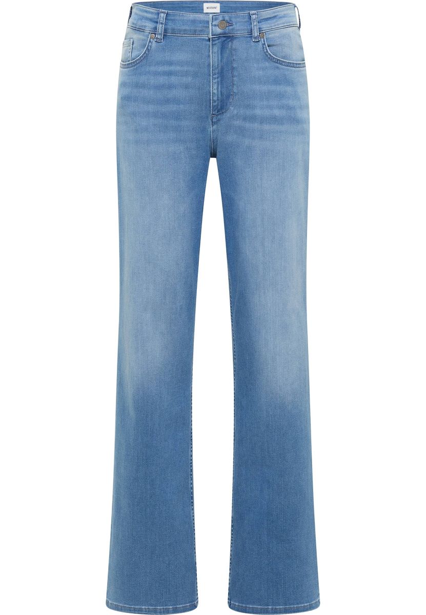 Weitgeschnittene Jeans mit heller Waschung