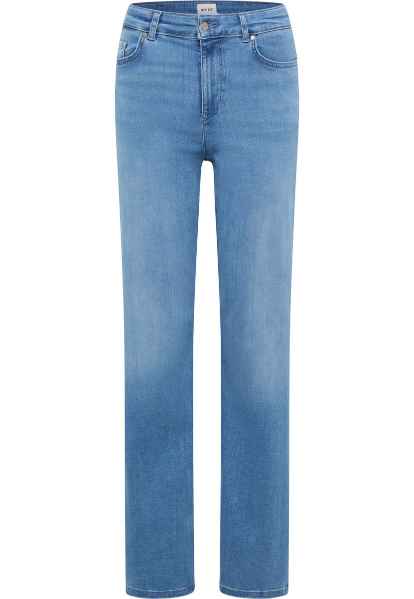 Weitgeschnittene Jeans mit heller Waschung