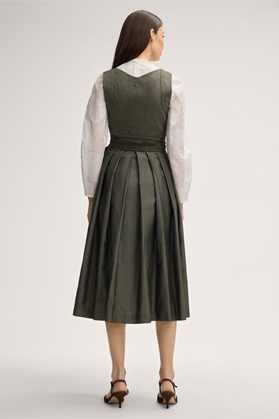 windsor x CocoVero Hedi Grünes Dirndl Woll-Midikleid