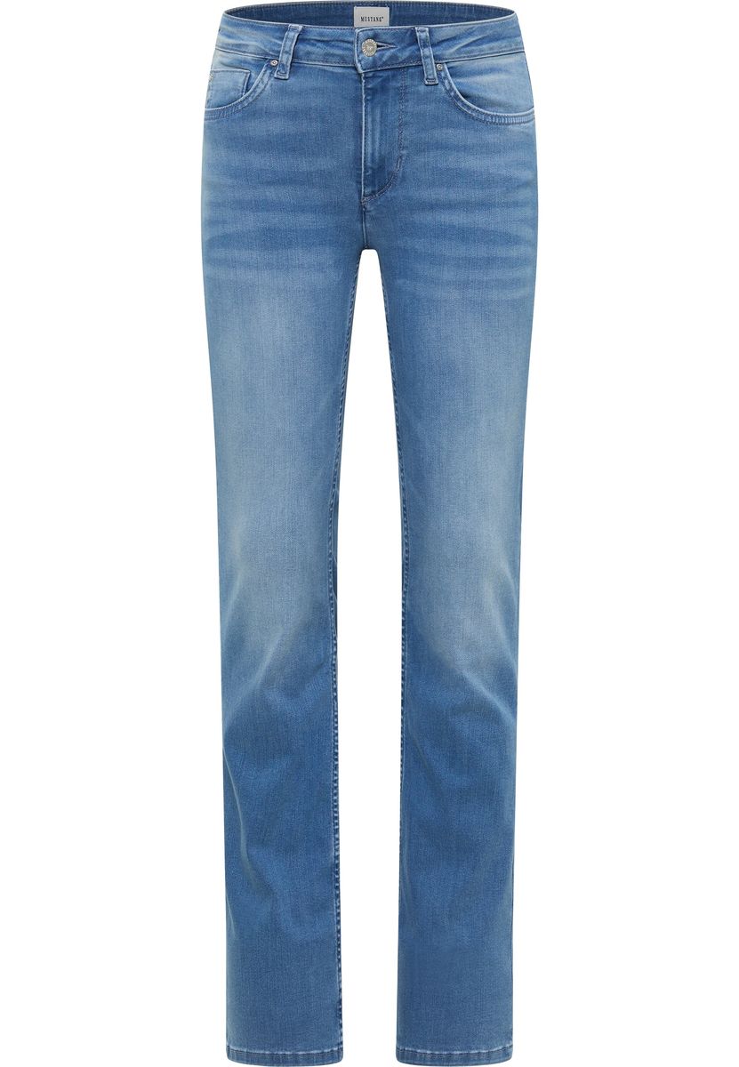 Schlanke Bootcut-Jeans aus Denim