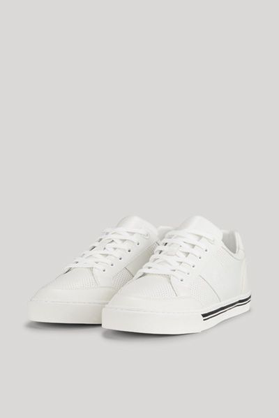 JOOP! Misto Ice Weiße Sneaker in Lederoptik mit Lochmuster